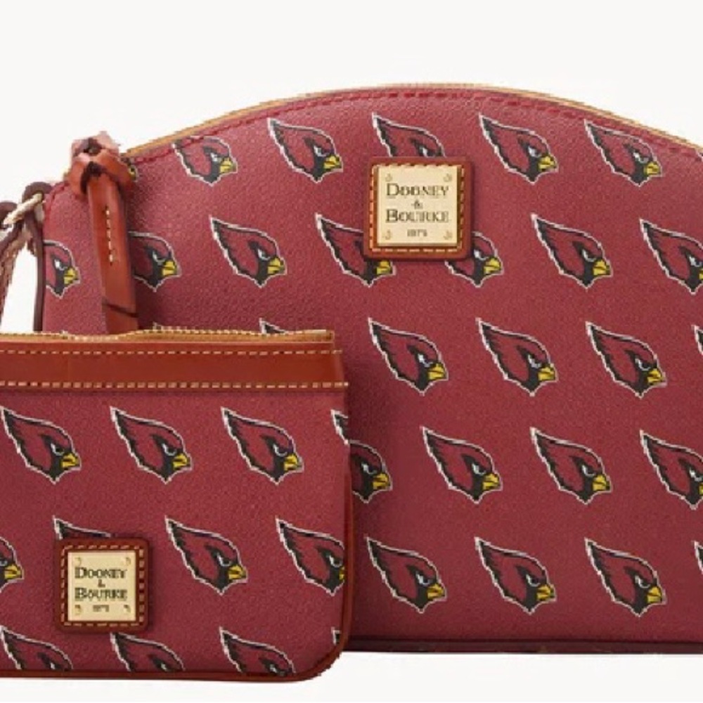 Dooney and Bourke: NFL AZ Cardinals Suki Crossbody Bag & Med Wristlet (NWOT)